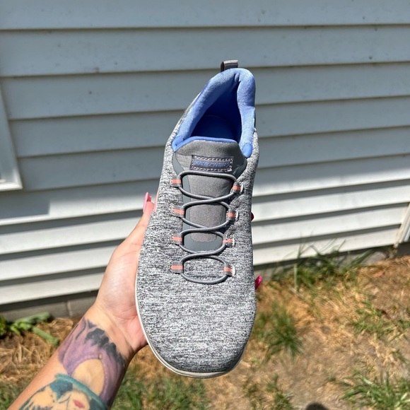 Skechers Women's Summits Quick Getaway Grey Memory Foam Sneakers Shoe Size 7 - Picture 4 of 13